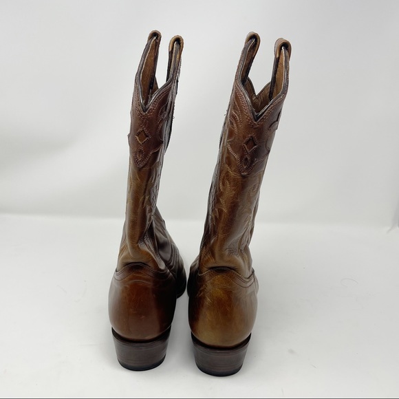 Resistol | Men’s Brown Leather Cowboy Boots sz 10B - Picture 6 of 7